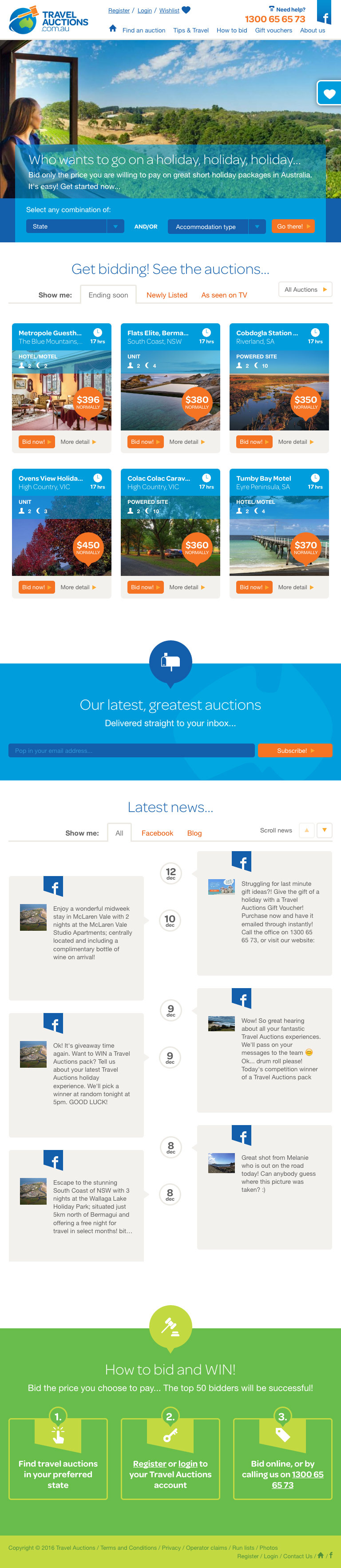 Travel Auctions | Karmabunny Web Design