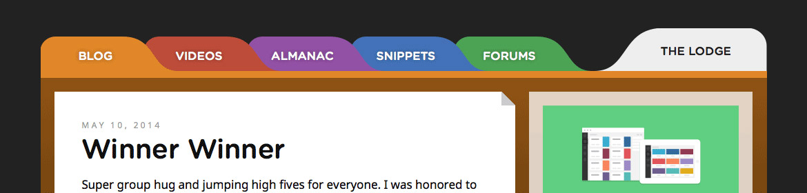 CSS Tricks - An example of the flat design trend