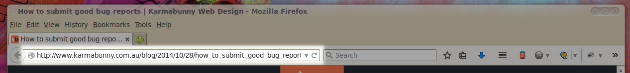 Browser with URL bar highlighted