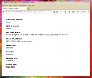 The platform detection tool