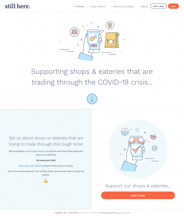 Still Here - supporting Shops & Eateries through COVID-19