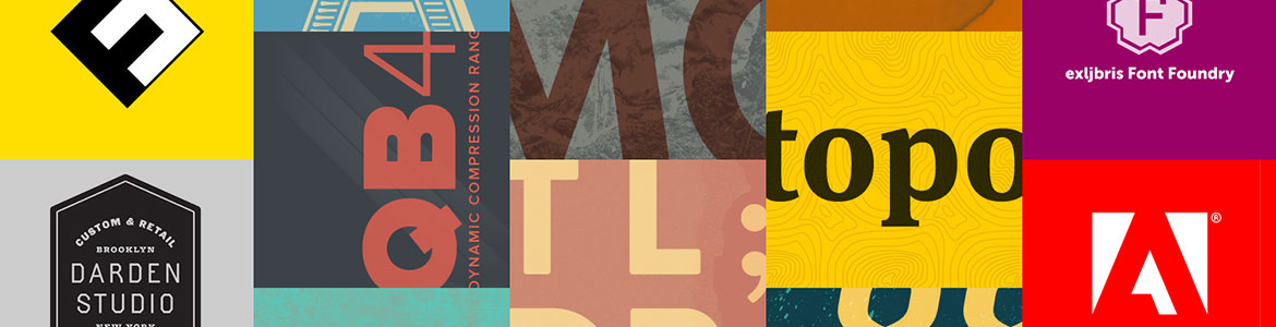 Some of the fonts and foundries available on Adobe Typekit
